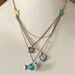 Betsey Johnson Whimsical Nautical Chain Necklace