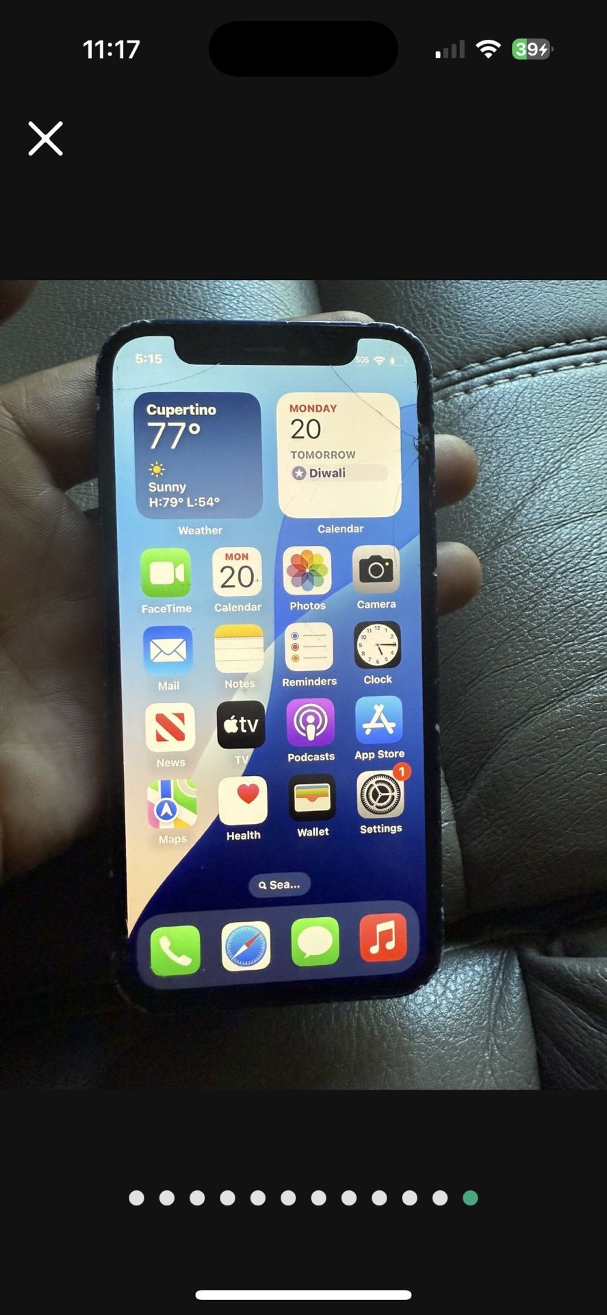 iPhone 12 Mini For Parts Only But The Phone Working. $55 Check the back out before you message me. The back is tore up but the phone still works fine.