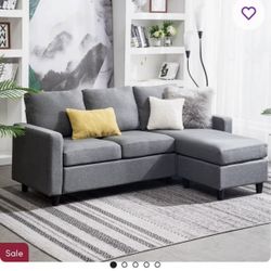 Gray Sectional Like New Sofá Couch 