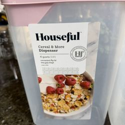 2 Houseful All purpose dispenser 8qt and 4 qt convinient flip lid easy grip shapes. 