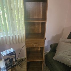 Spinning Bookcase With Mirror Back