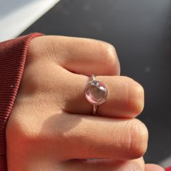 Pink poetic droplet ring pandora ring size 5