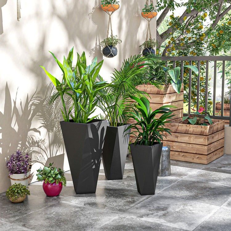 OUTSUNNY 3 Outdoor PLANTERS