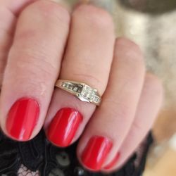 White Gold With Diamonds Engagement Ring 