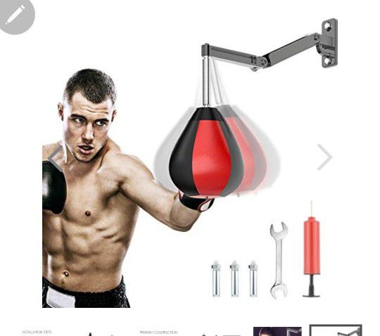 Boxing Speed Bag Punching Bag with Wall-Mount

