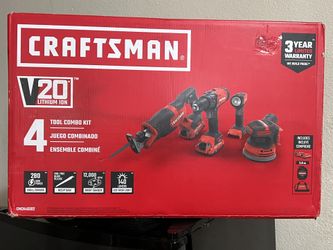 Craftsman 4 PC.   Combo Kit Brand New.!! 🧰 Battery’s And Charger Included
