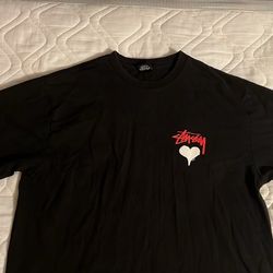 RARE STUSSY TEE Black Heart 