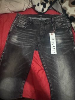purple jeans flared
