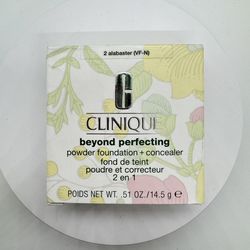 CLINIQUE BEYOND PERFECTING POWDER FOUNDATION + CONCEALER 2 ALABASTER