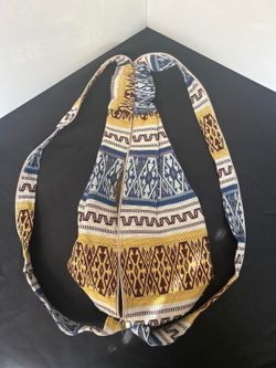 Bohemian Style Sling Bag with Tribal Pattern