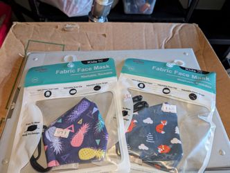 Win Win Kids Ages 4-12 Fabric Face Masks 