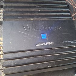 AMPLIFICADOR AMPLIFIER ALPINE 4 CHANELS GOOD CONDICIÓN ABLO ESPAÑOL 