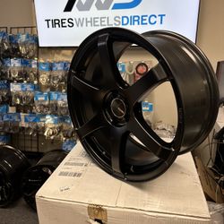 Enkei T6S 18x8.5 +45 5x100 Black Fits Toyota Corolla Subaru FRS Brz