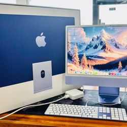 Apple iMac 24” M1 2021 8-CORE CPU 16GB RAM 1TB ~Purple with Matching Mouse/Keyboard!