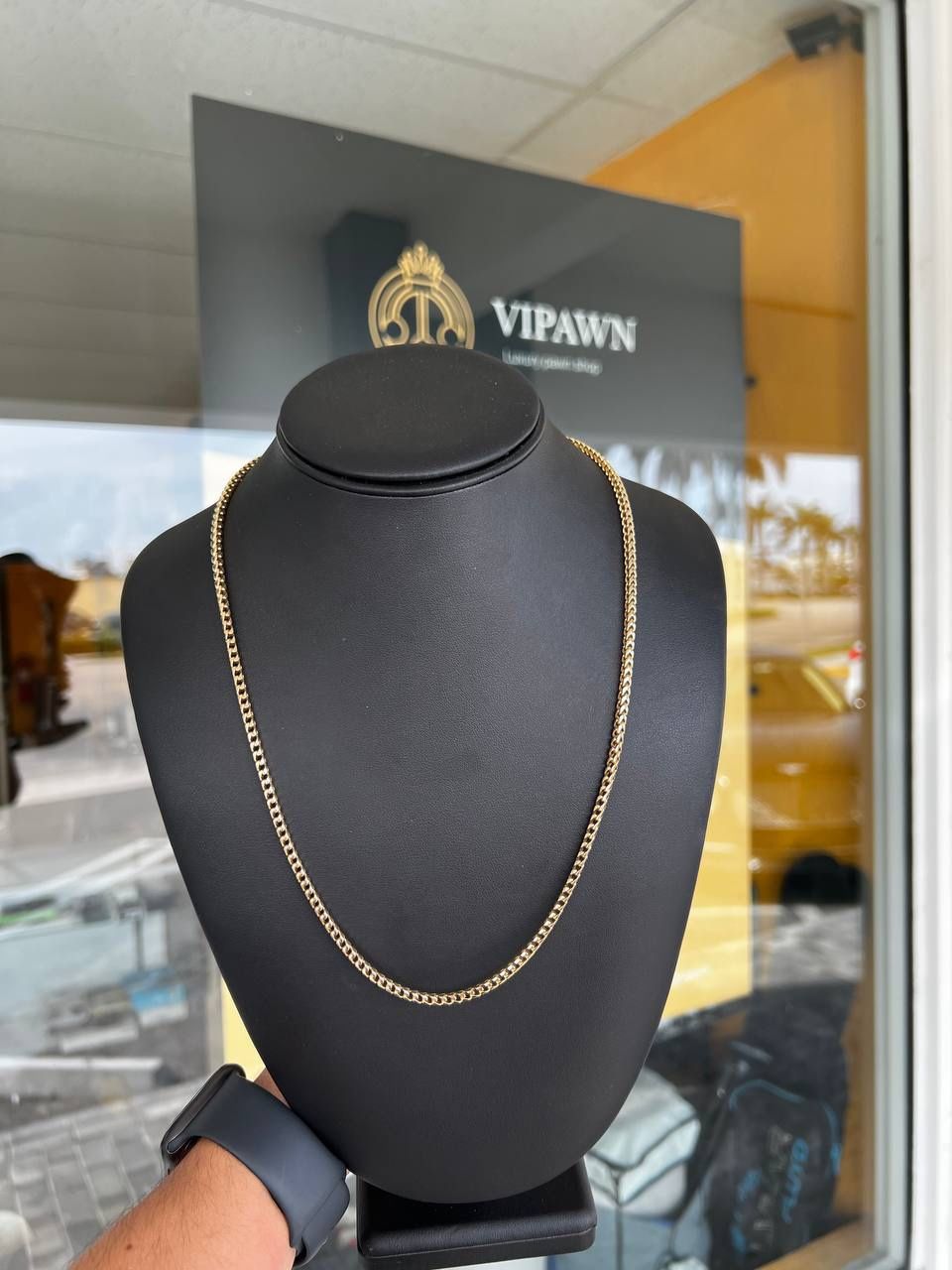 14k yellow gold solid franco chain 22.5 inch
