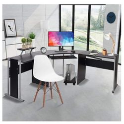 COMPUTER DESK L-SHAPED, CORNER TABLE WOOD LAPTOP GAMING DESK 👉79.00👈💥ON SALE 💥