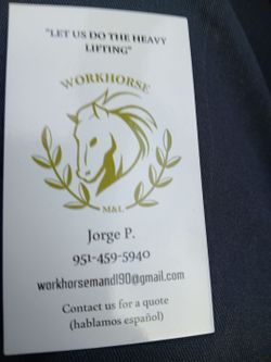 Workhorse moving.