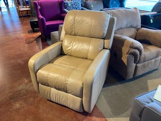 Tan Leather Power Reclining Chair