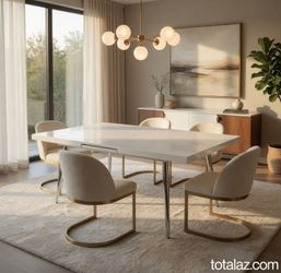 Dining Table High Gloss with Extending Leaf