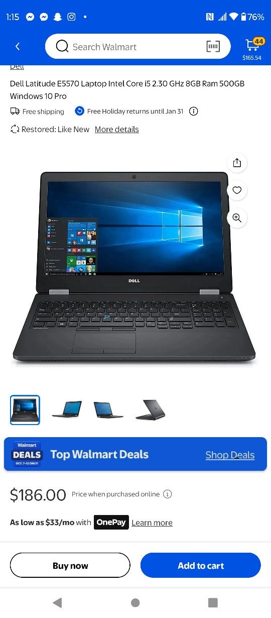 DELL LATITUDE E5570 LAPTOP