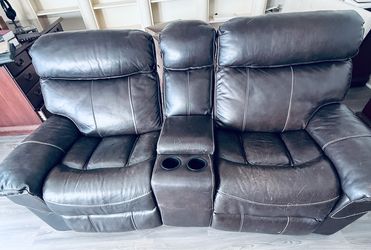 All leather recliners w/cupholders