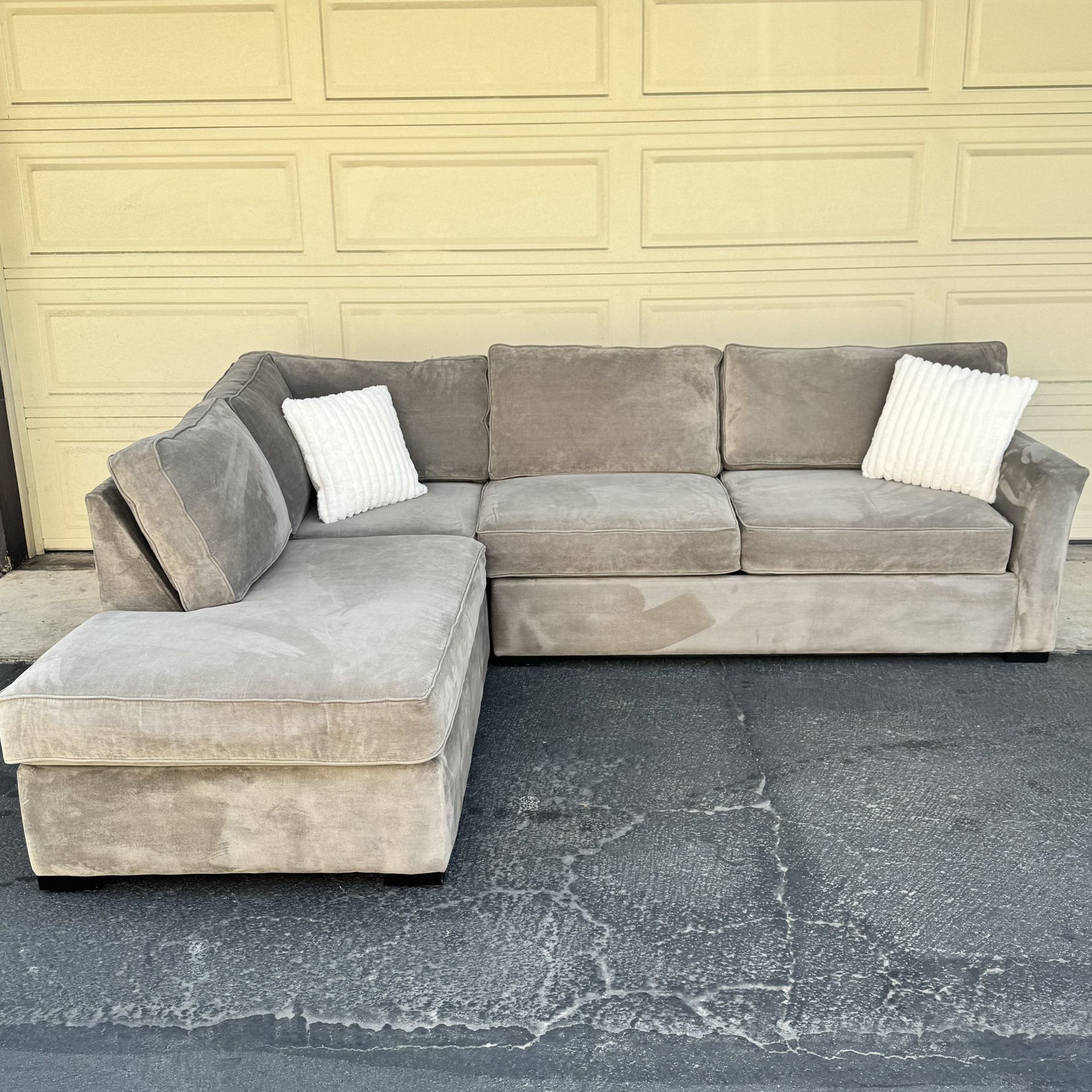Gray Pull Out Bed Sectional Couch Sofa