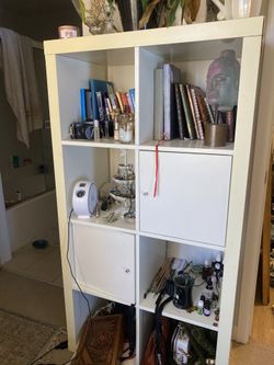 WHITE CABINET SOME WEAR