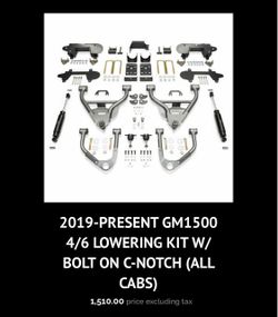 Silverado drop kit