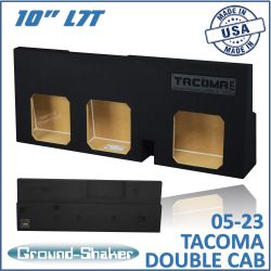 black 10" l7t triple sealed sub box, fits 05-23 toyota tacoma double-cab