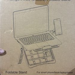 White Multi-Functional Foldable Laptop Smartphone Tablet Adjustable Stand