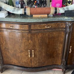 Cabinet With Stone Top Vintage