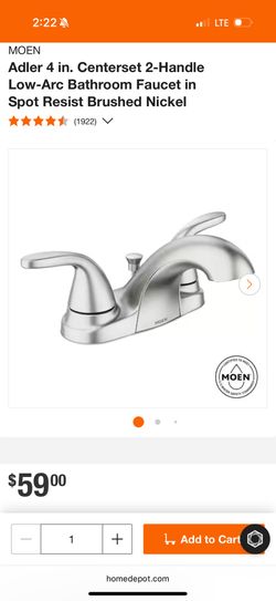 New Moen Bathroom Faucet