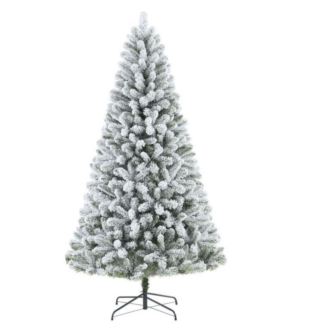 Brand New In Box Frosted Pre Lit Lights Christmas Pine Tree 6.5 Feet Tall