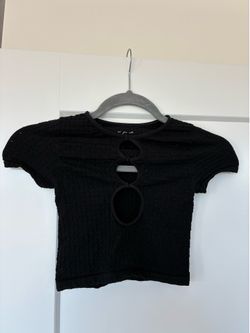 Urban Outfitters Black Keyhole Crop Top