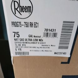 75 Gallon Water Heater 