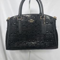 Coach Black Patent Leather Satchel 