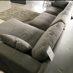 New Brand 💫 Elyza 3 Piece Dark Gray/ Slate Comfort And Modern Sectional Couch @ Fast Delivery 🚚