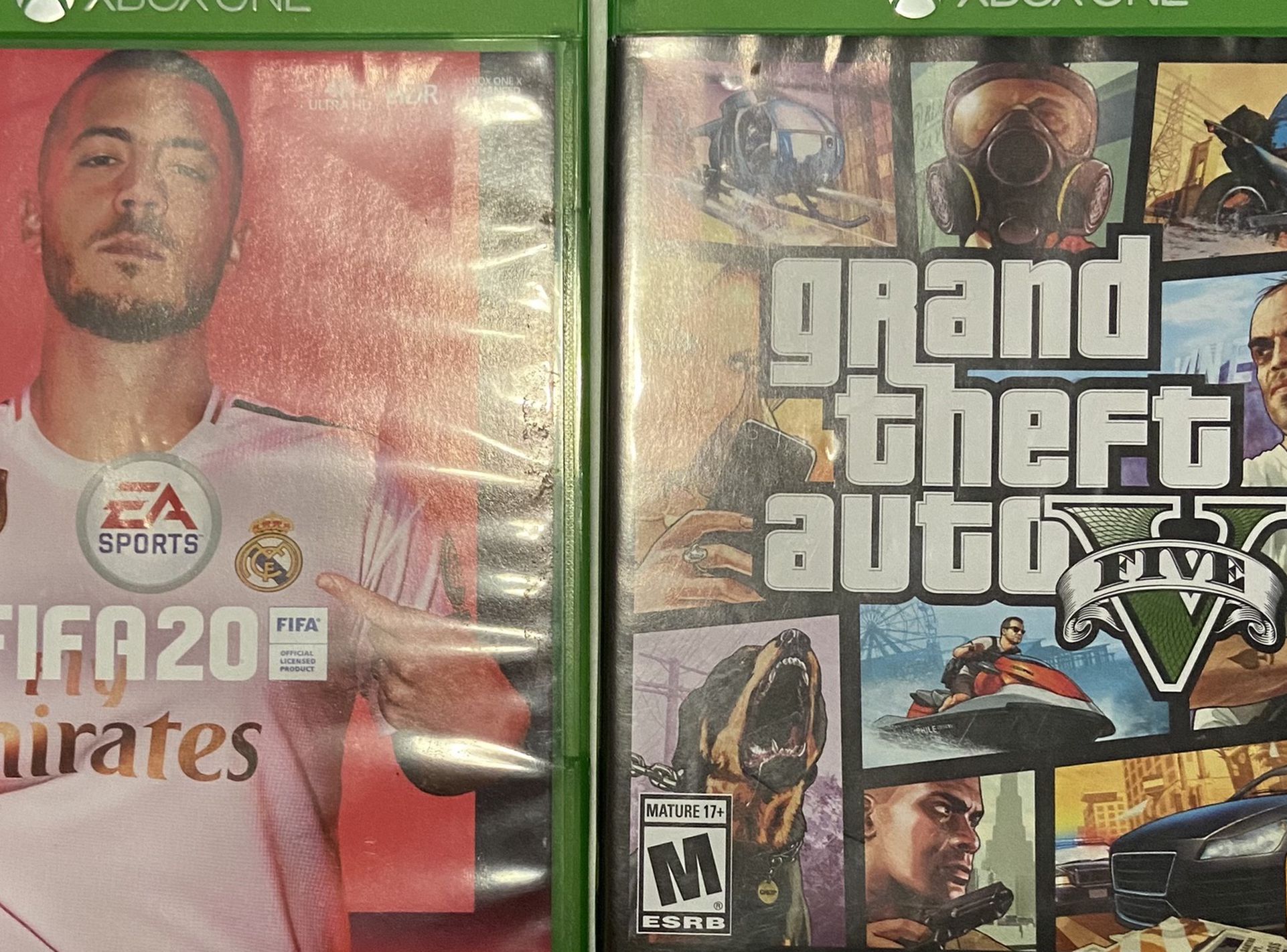 3 Videogames for XBOX ONE ,Fifa 19,Fifa 20 and GTA5