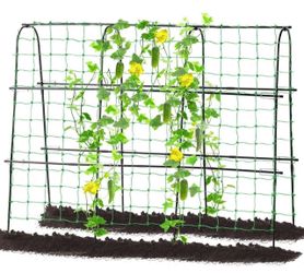 arden Cucumber Trellis for Climbing Plants Outdoor, 65 x 48 inch U-Shaped Arch Trellis, Tomato Cages for Garden Raised Bed, 120x160-BLK