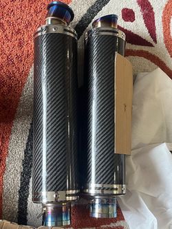 Motorcycle/scooter muffler exhaust carbon fiber