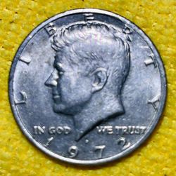 1972 D KENNEDY HALF DOLLAR NO FG ERROR