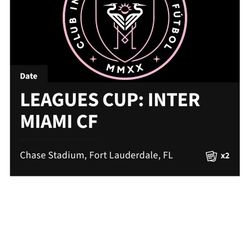 TWO TICKETS  MIAMI VS TIGRES
