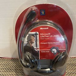 Microsoft Lifechat LX-2000 Compact Mobile Headset Foldable Microphone PC/MAC NIB