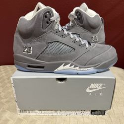 MENS SIZE 11 NIKE AIR JORDAN 5 RETRO WOLF GREY
