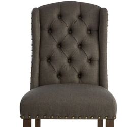 Providence Amina Dining Chairs - Charcoal Gray, Tufted, Set of 5