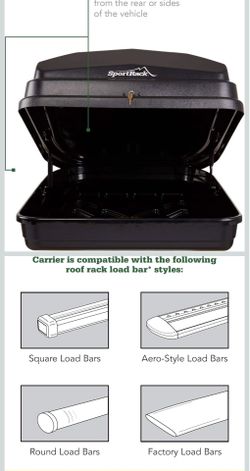 SportRack Vista XL Rear Opening Cargo Box,Blac