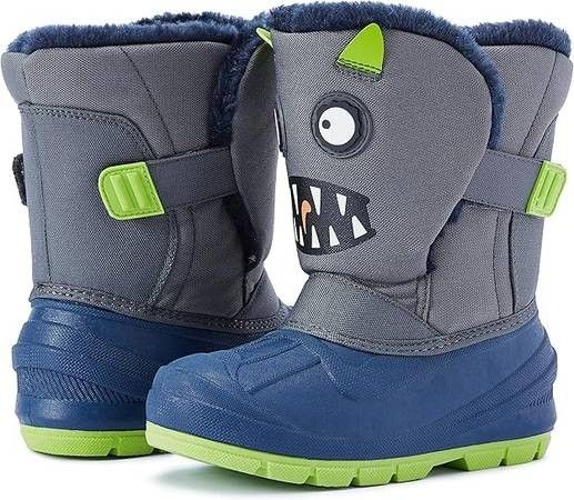 NEW Sz 5 MORENDL Kid Boy Girl Toddler Insulated Winter Snow Boots Waterproof Fur Lined Warm Anti-Slip Winter Shoes Outdoor Walking