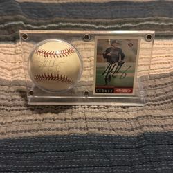 John Lackey Card And Signed Baseball