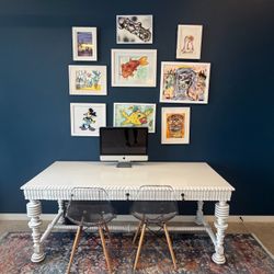 Solid wood desk (white)