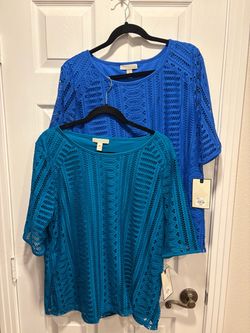 Brand New set of 2 Dana Buchman Lace Tops bundle - women’s size XL clothes - Simi Valley